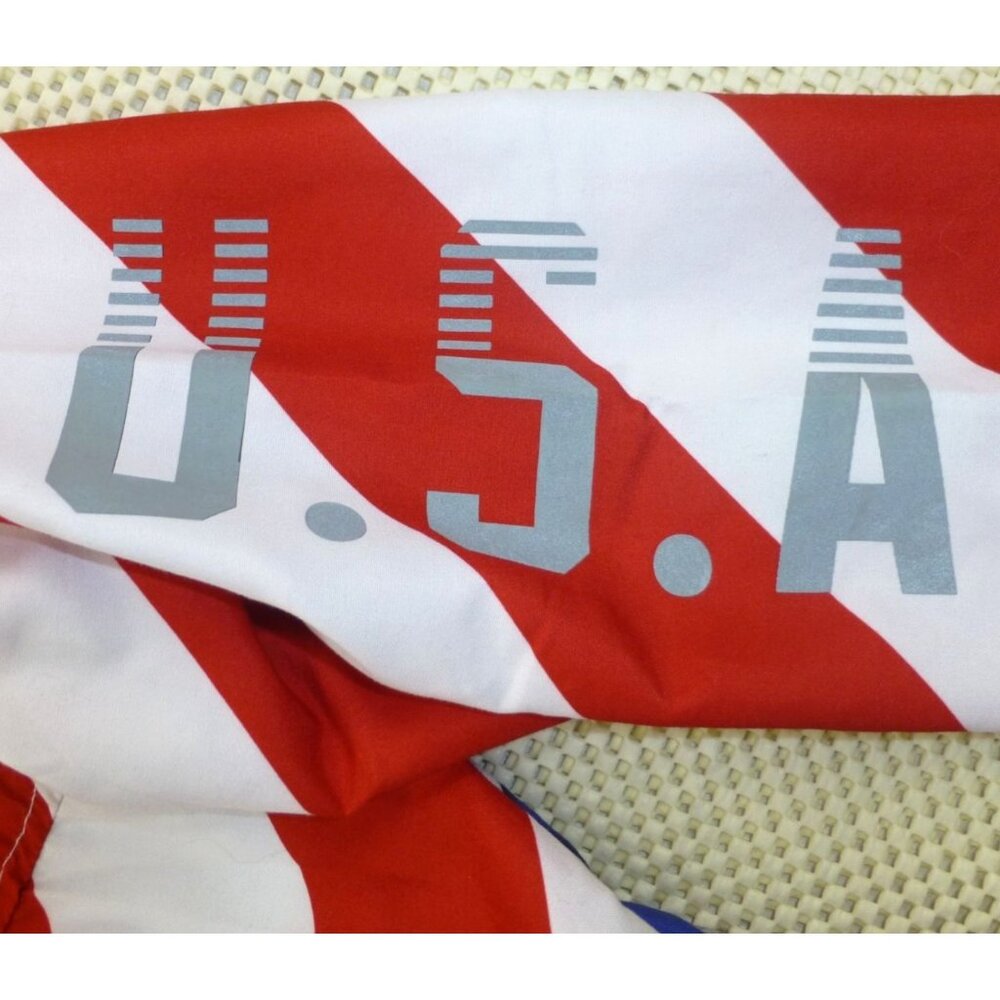Brooklyn Cloth Stars & Stripes Flag USA Hooded Windbreaker Jacket Med Pullover - Picture 9 of 16